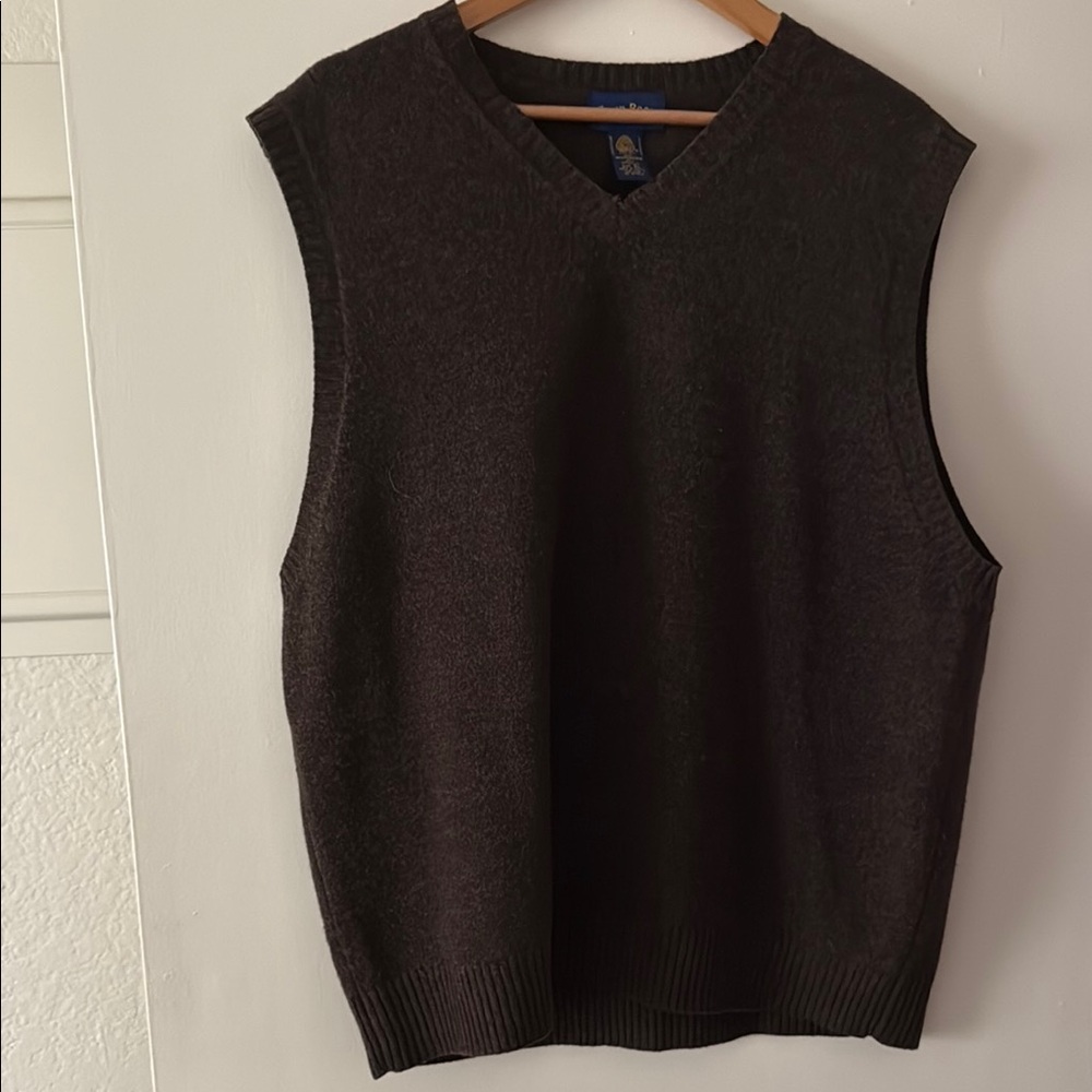 Club Room Vintage Men's Brown Lambswool Sweater Vest XL